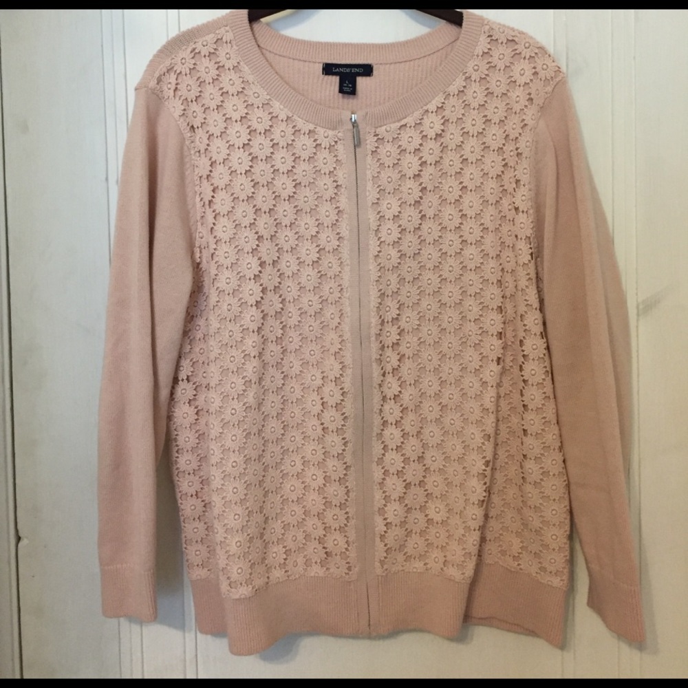 Lands End Crochet Cardigan