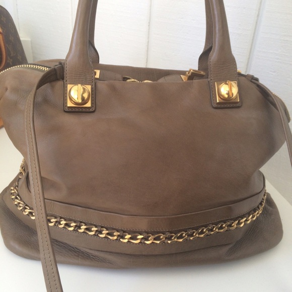 Chloe Handbags - Chloe Olive Leather Kira Medium Bowler Bag