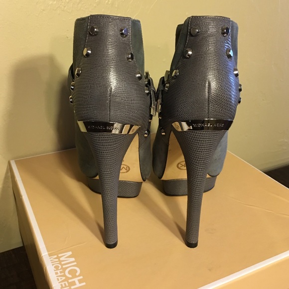 Michael Kors Ailee Open Toe Bootie Dark Slate 8M - Picture 2 of 8