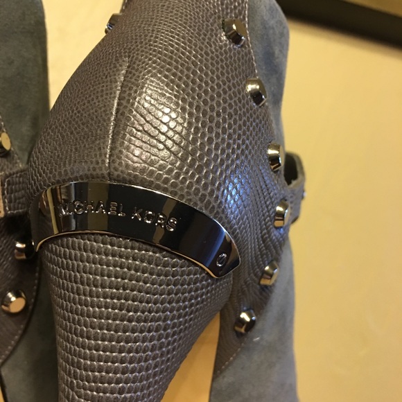 Michael Kors Ailee Open Toe Bootie Dark Slate 8M - Picture 3 of 8