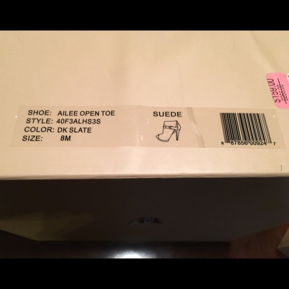 Michael Kors Ailee Open Toe Bootie Dark Slate 8M - Picture 8 of 8