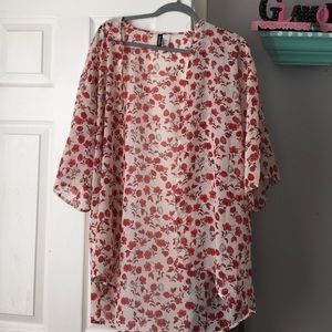H&M Divided Roses kimono