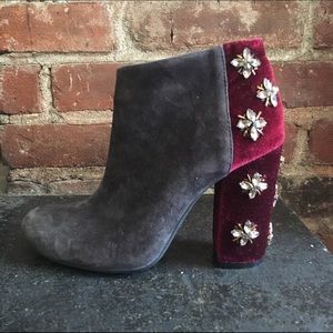 FarylRobin Diamond Embellished Heel Ankle Boots