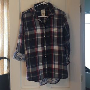 American Eagle boyfriend flannel-sz M