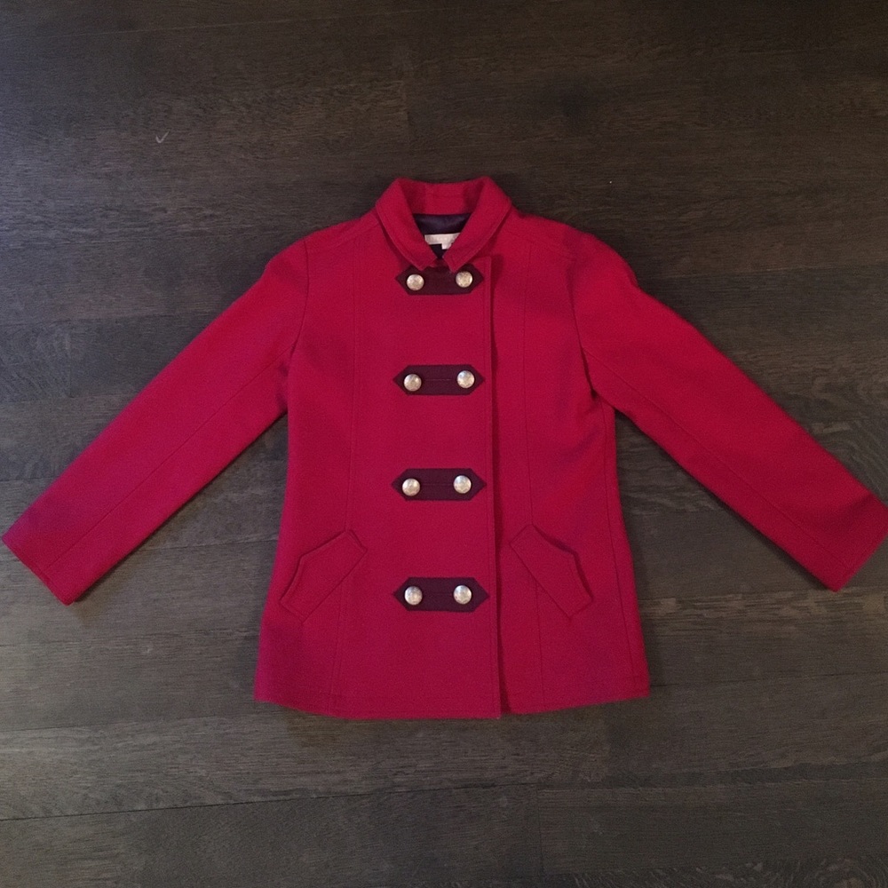 Red wool coat
