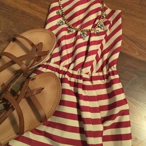 Loft petite classic striped dress