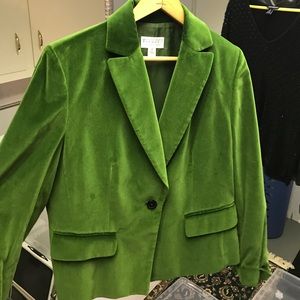Velvet green blazer