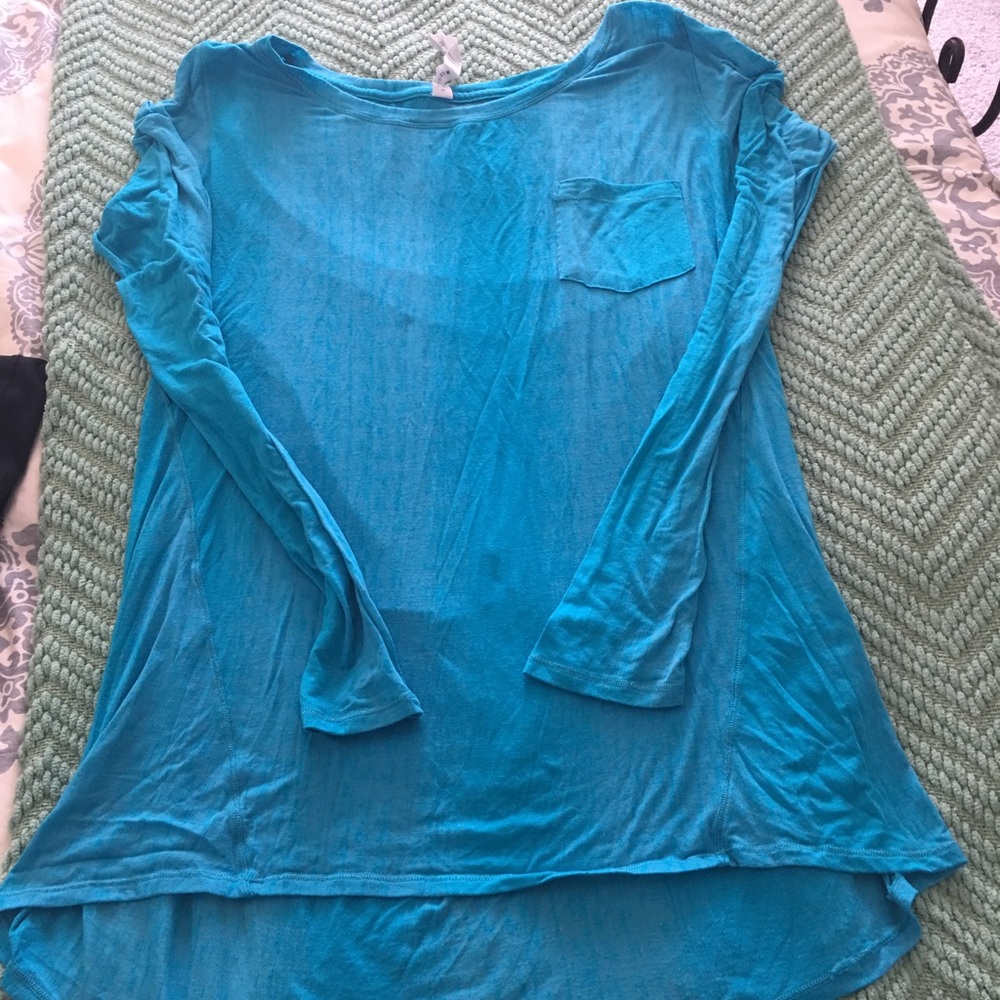 Lululemon Bright Blue Long-sleeved Shirt