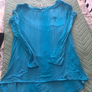 Lululemon Bright Blue Long-sleeved Shirt