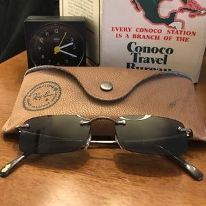Ray Ban Titanium Sunglasses made in Italy Rimless