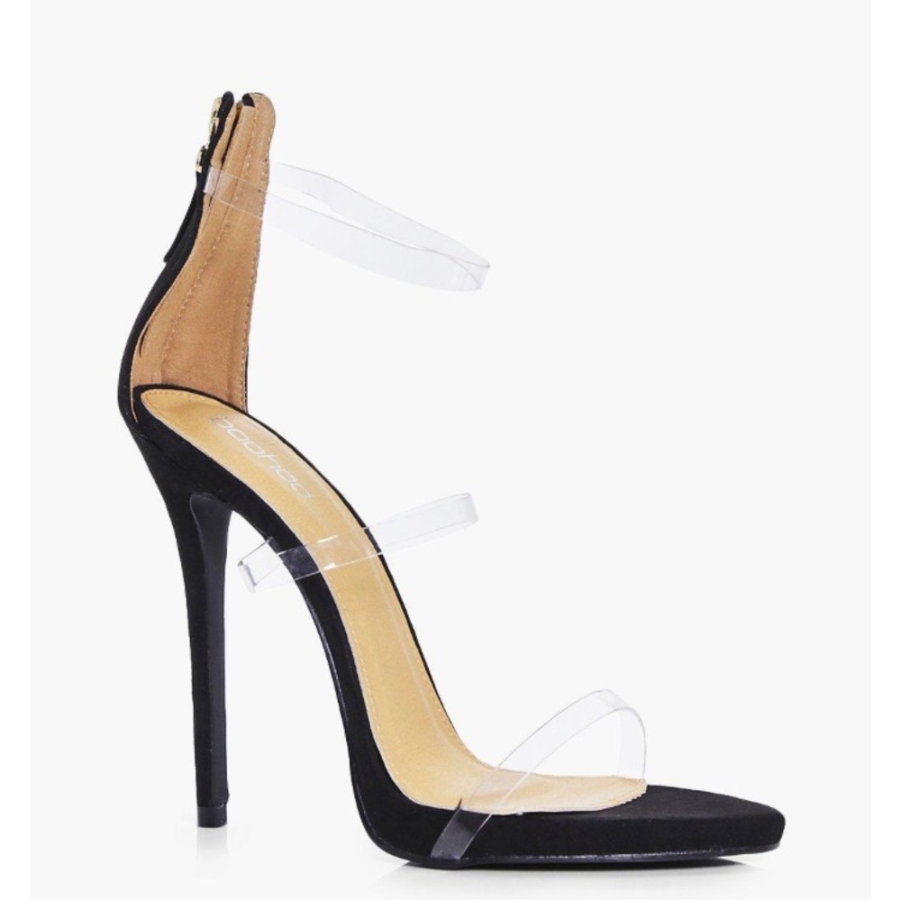 ✨SALE✨Leah Clear 3 Band suede Sandal