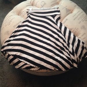 Express black and white striped skirt size XS Express black and white striped skirt size XS
