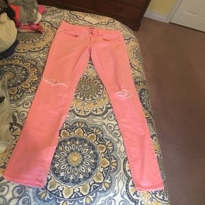 American Eagle pink jeans