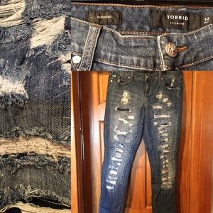 TORRID Size 12 Destroyed Boyfriend Denim