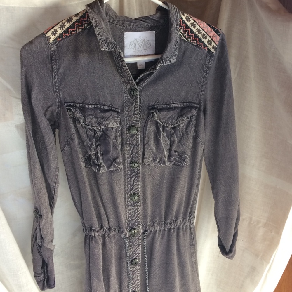 maurices embroidered button up