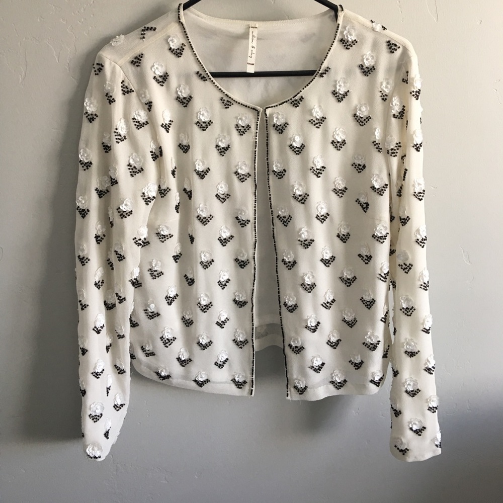Willow and Clay sequined blazer cardigan