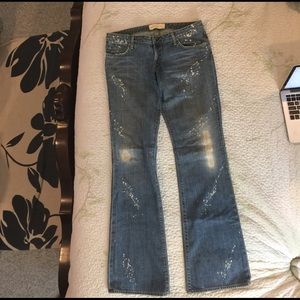 Paper Denim & Cloth paint splattered jeans, 31