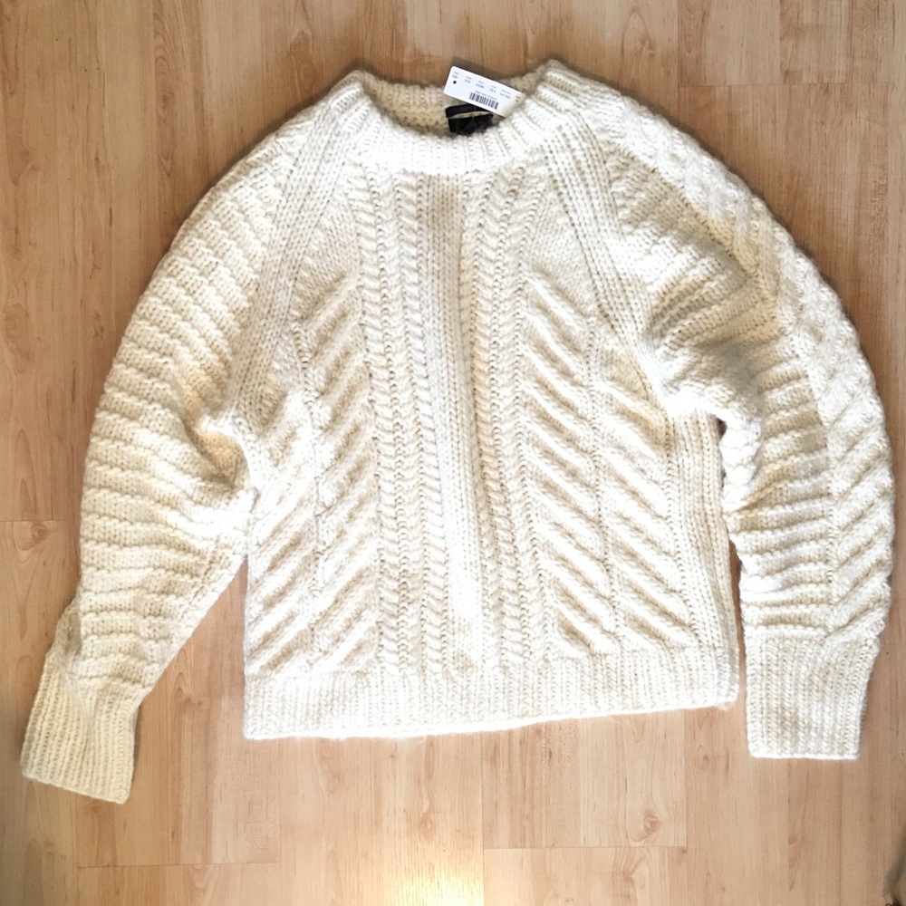 Jcrew Collection alpaca chunky crew sweater, M