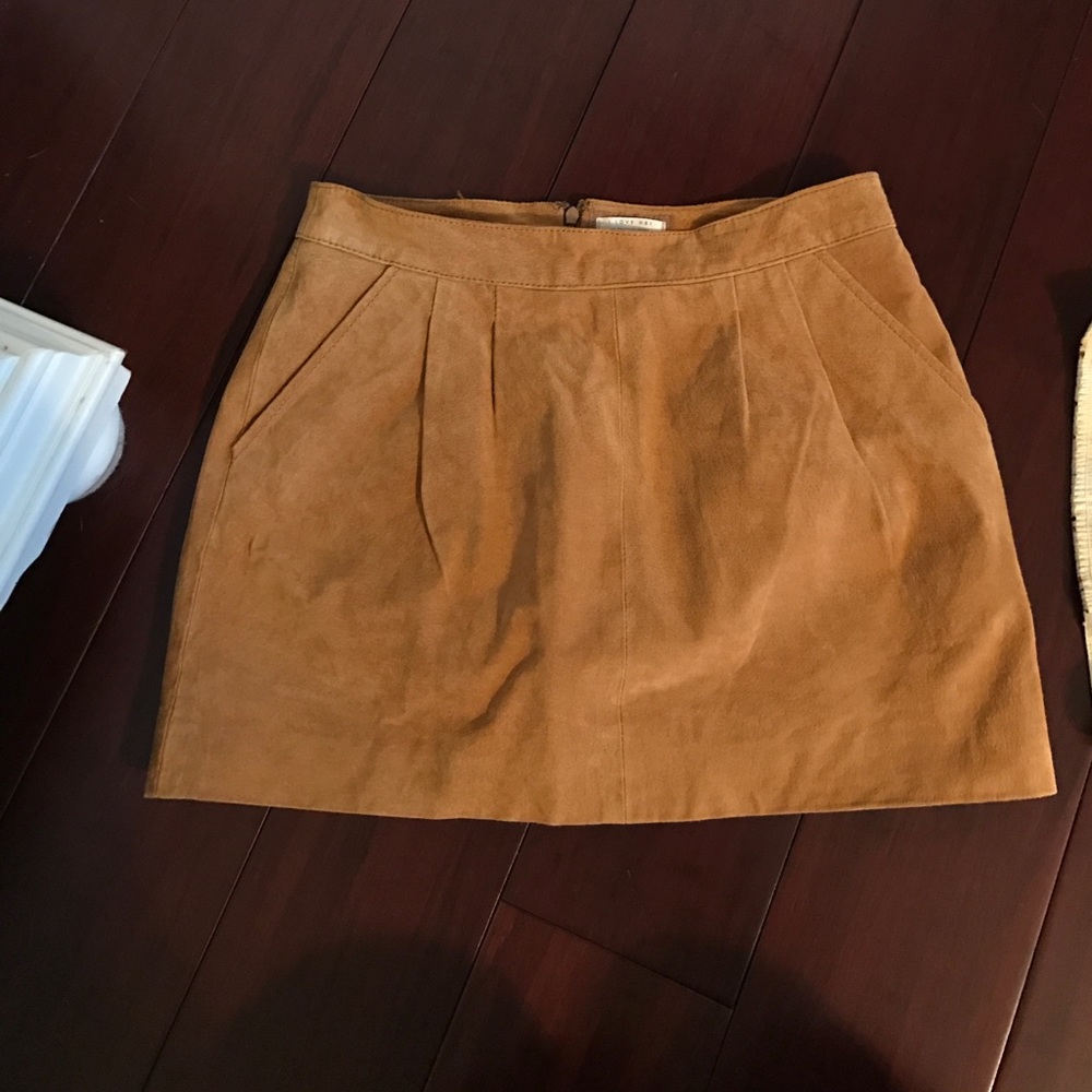 Suede skirt