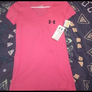 V-neck pink under armour shirt!