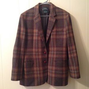 Lauren Ralph Lauren Plaid Wool Blazer