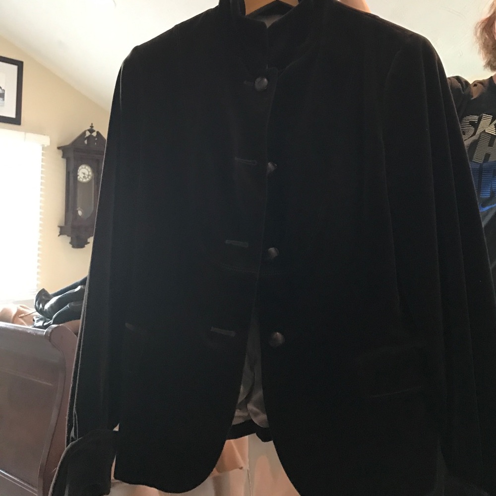 velvet structured jacket