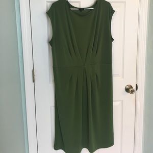 Talbots olive green dress
