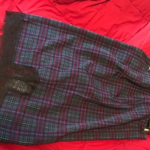 Plaid Pencil Skirt
