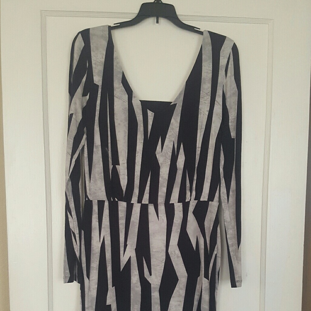 Black and gray dress