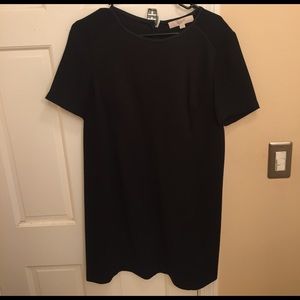Black short sleeved dress, Loft, size 8