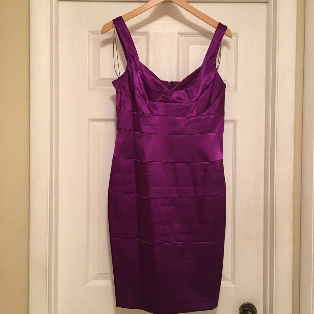 Purple party and cocktail dress