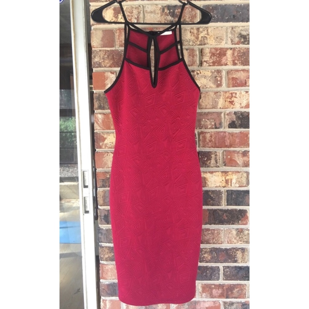 Burgundy and Black Dress