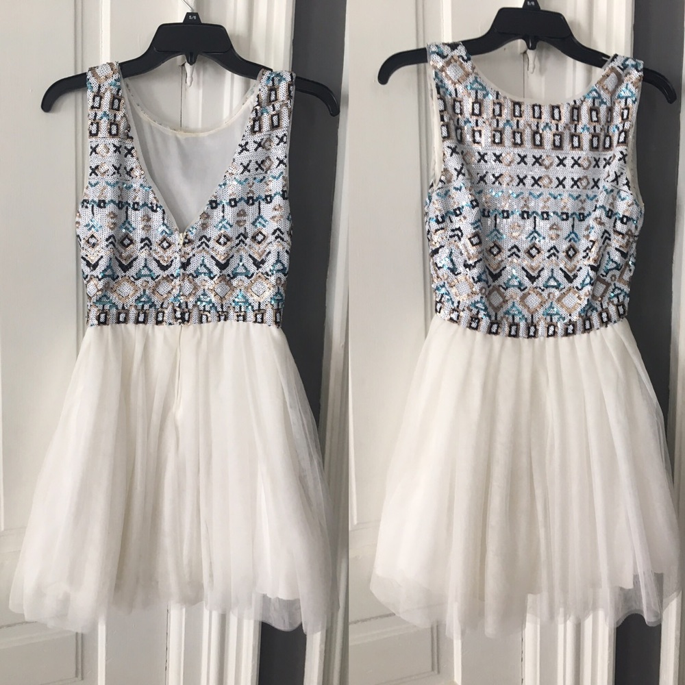 Short backless dress