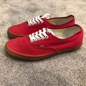 Vans red gum sole size 9 men's