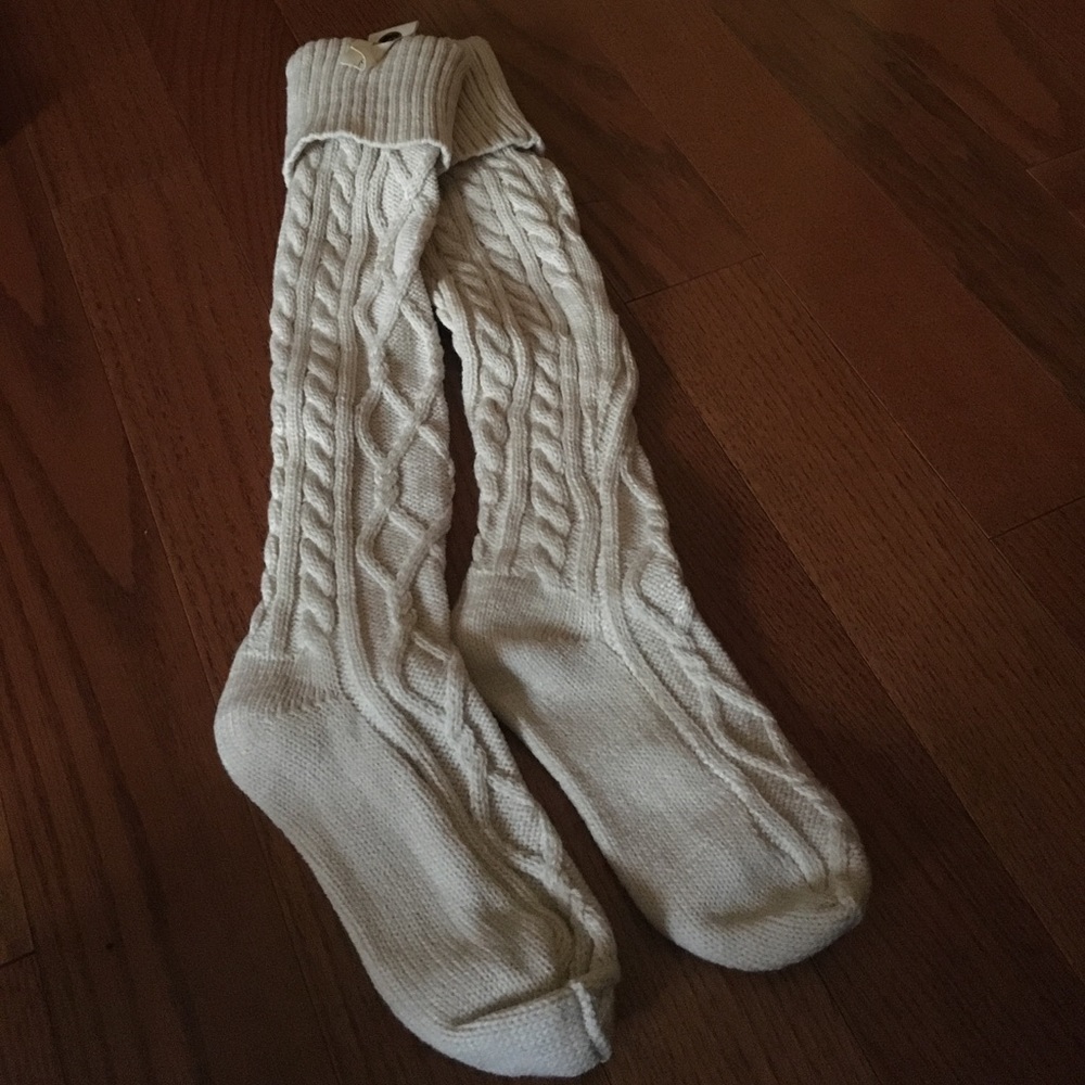 NWT Free people cream colored boot socks