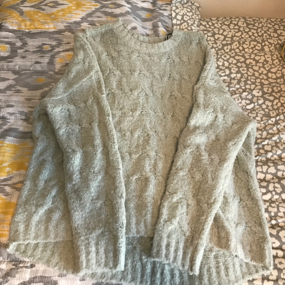 H&M oversized fuzzy sweater