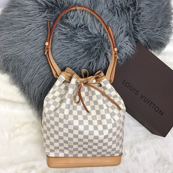 Louis Vuitton Handbags - Louis Vuitton White Daimer Azur Noe GM Bag