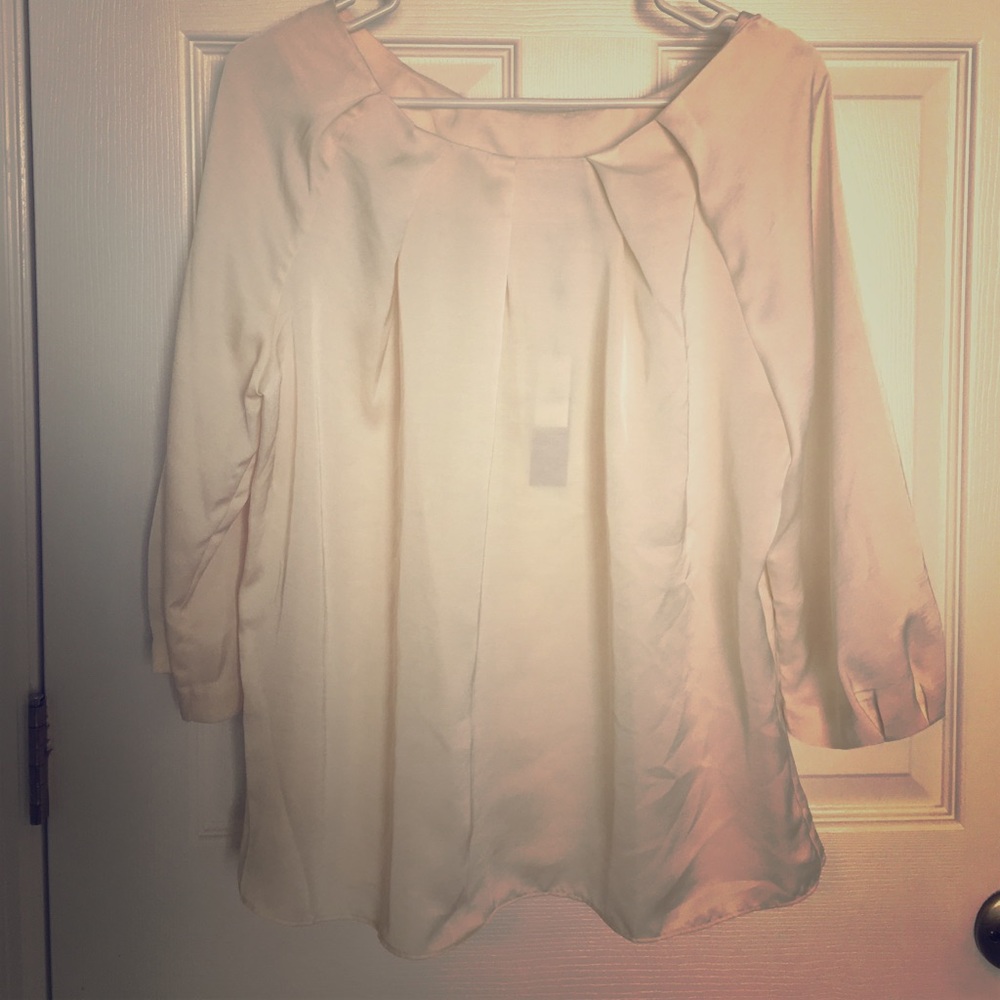 Talbots cream blouse. NWT. Beautiful!
