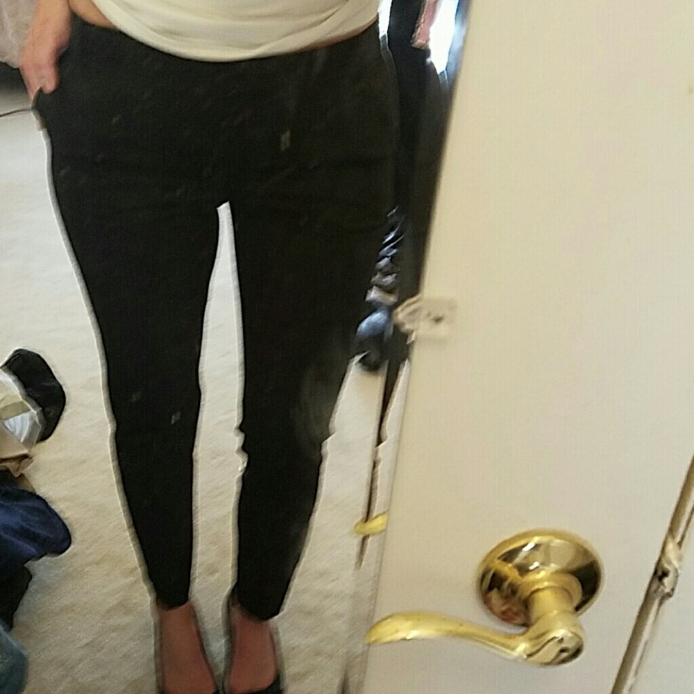 Pin stripe ankle length work pant