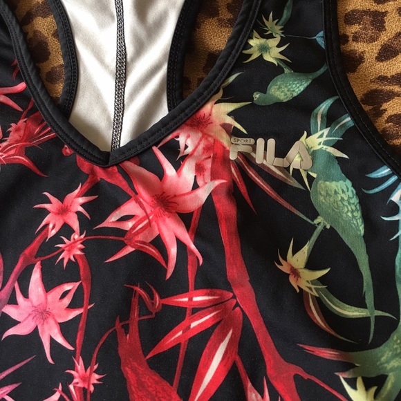 Fila racer back workout tank super cute pattern!! - Picture 2 of 3