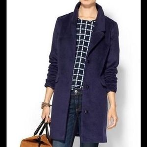 Sabine Faux Fur Navy Blazer by Piperlime