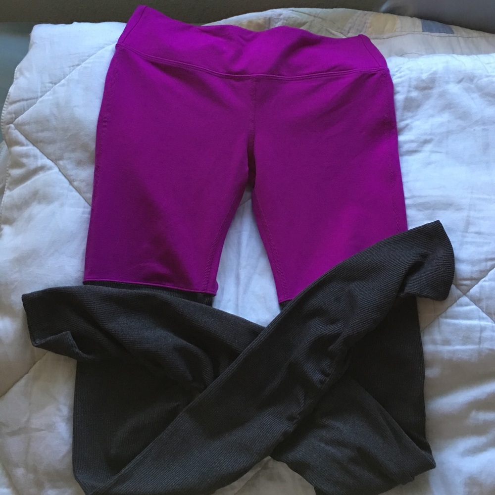 Alo Goddess legging - Magenta and gray - size L