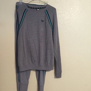 Vs Pink grey & turquoise jogger set