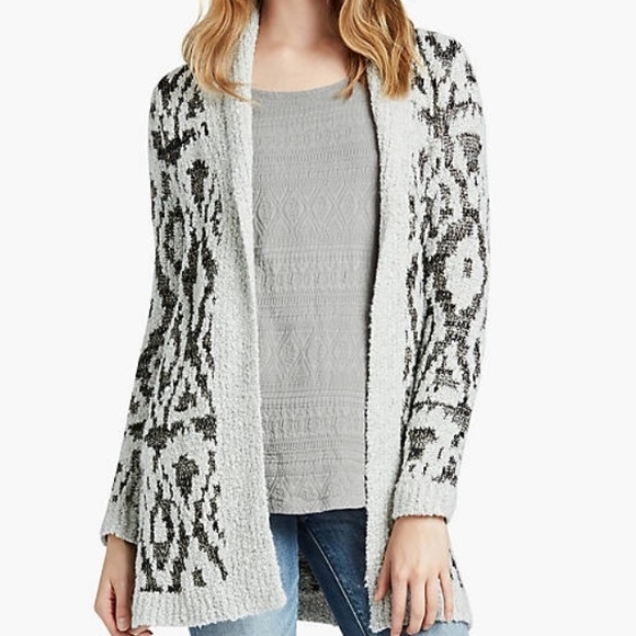 Lucky Brand Metallic Boucle Cardigan - Picture 2 of 8