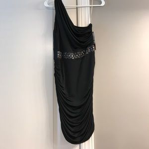 Black one shoulder dress