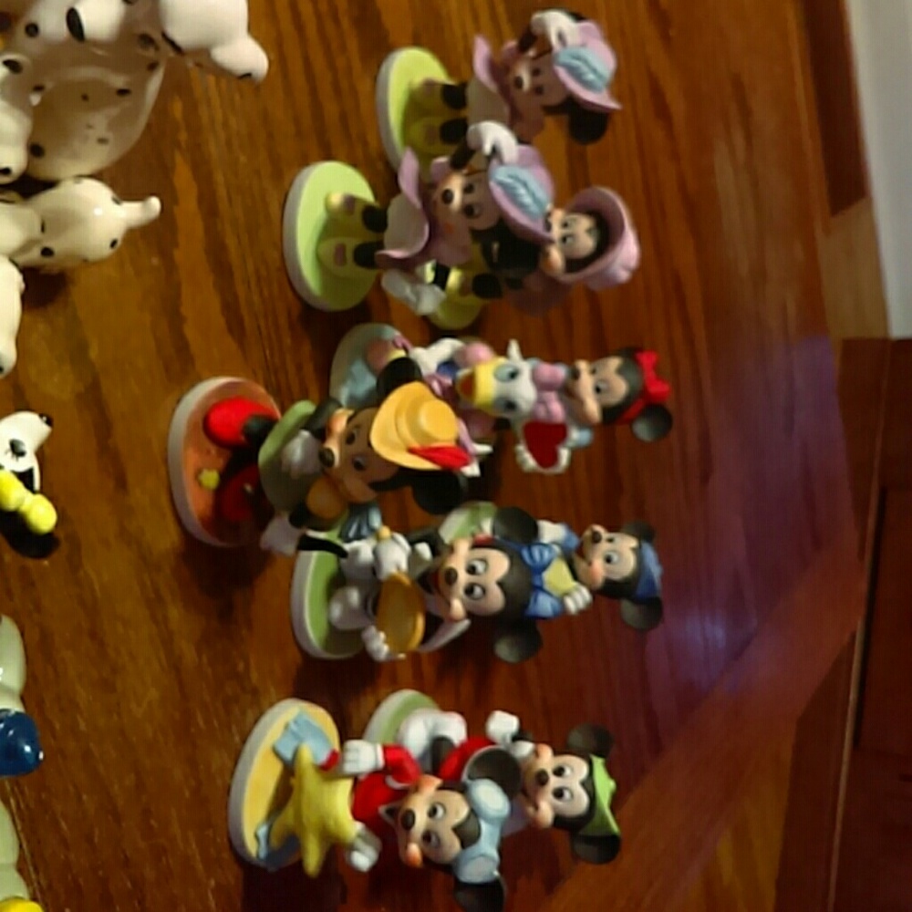 1970s Mickey and Minnie figurines