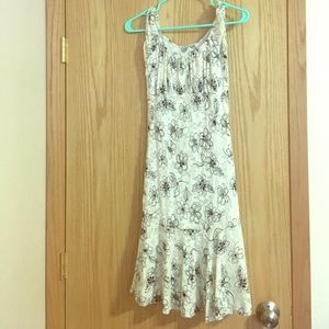 White Body Central dress - Flower print lace - S
