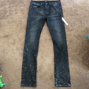 Super skinny black acids wash stretch jeans NWT