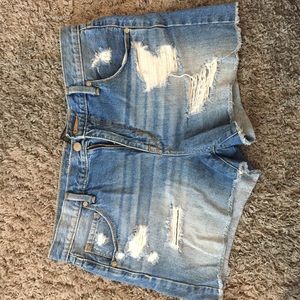Boyfriend cutoff jean shorts