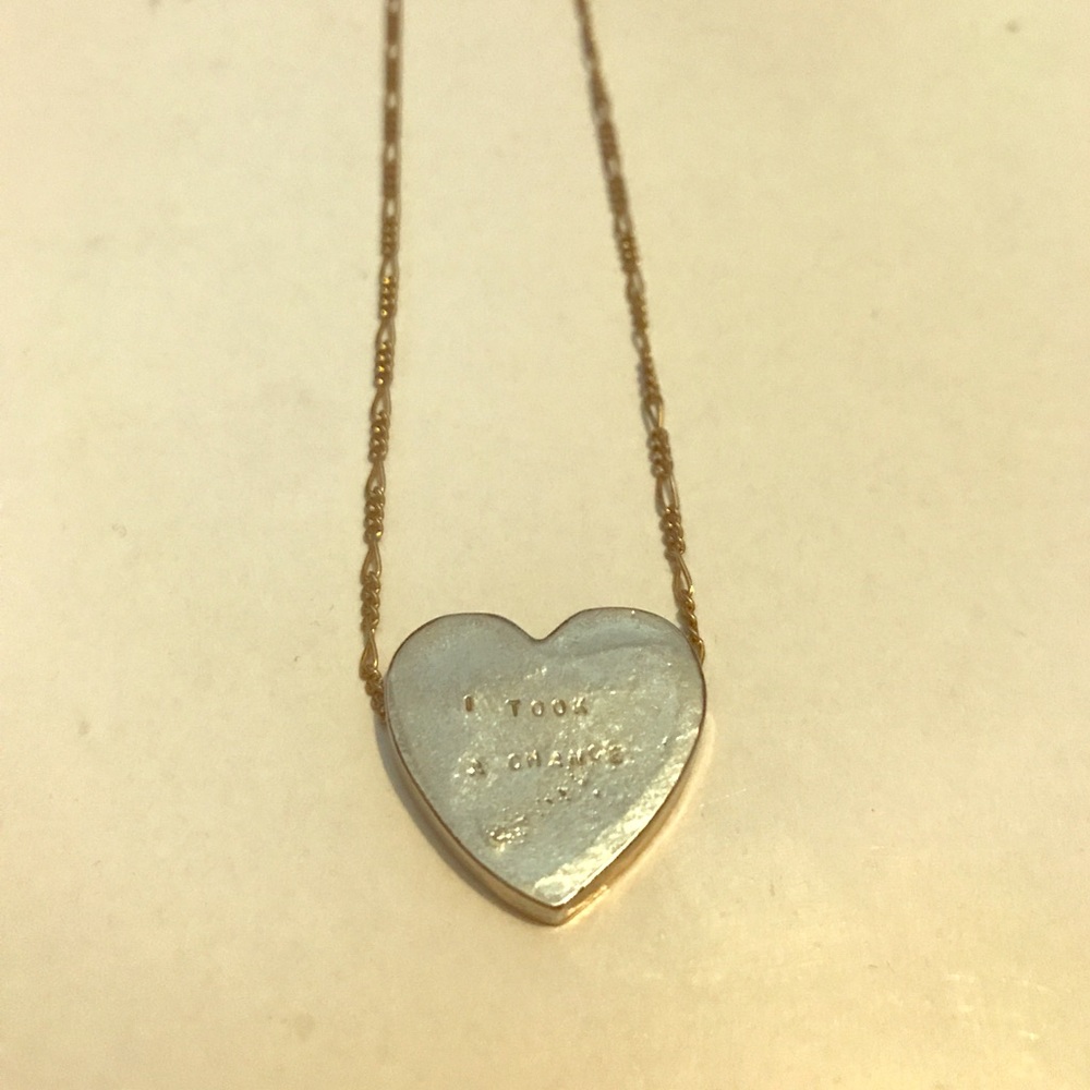 "I took a chance" heart necklace